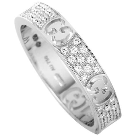 white gold gucci ring icon|Gucci icon thin band.